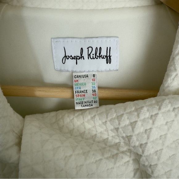 Joseph Ribkoff White Textured Coat Dress โ Size 8 (CAN/USA) - Picture 10 of 13